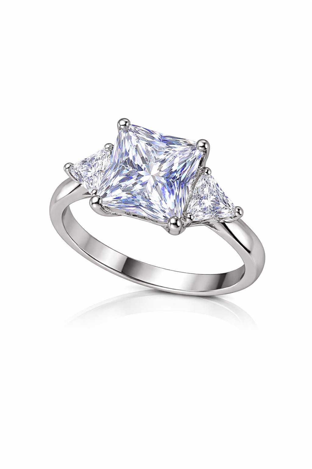 Anello in Argento e Moissanite