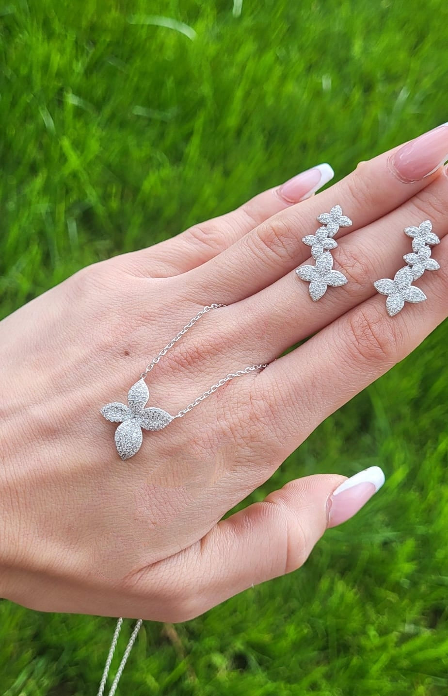 Parure in Argento925 e Zirconi